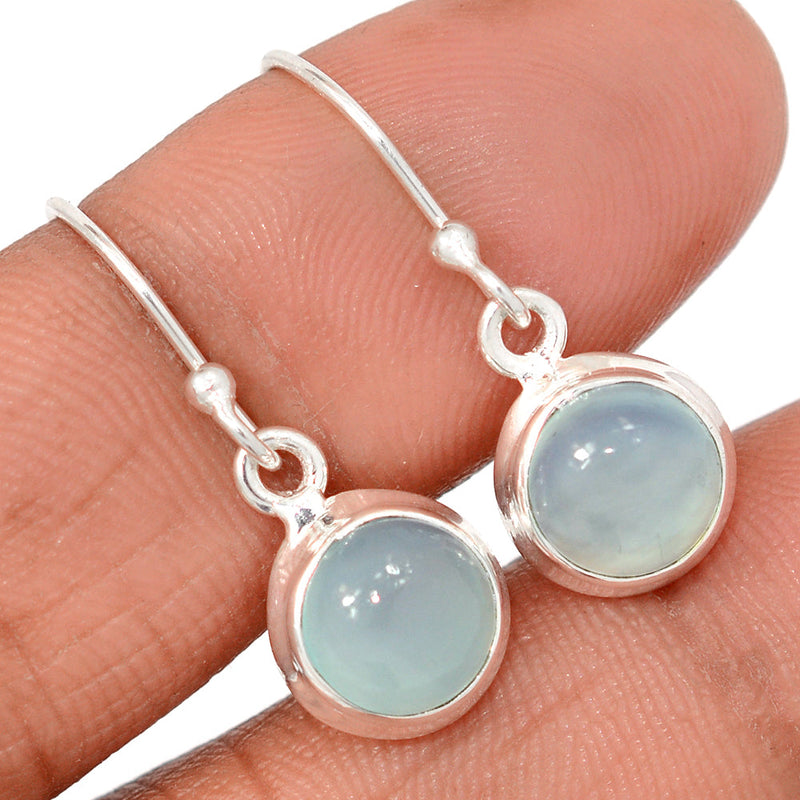 1.1" Aqua Chalcedony Earrings - AQCE177