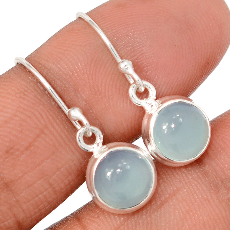 1.1" Aqua Chalcedony Earrings - AQCE178