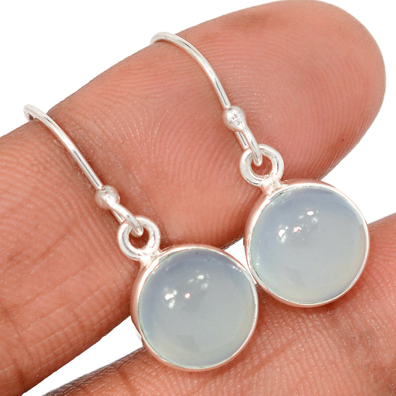 1.1" Aqua Chalcedony Earrings - AQCE180