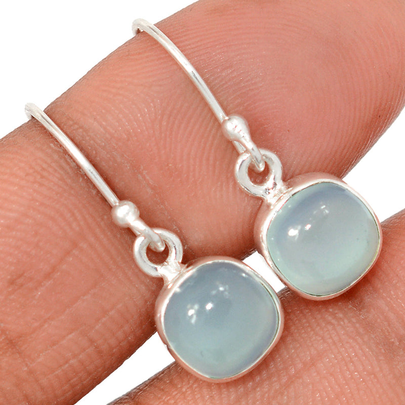 1.1" Aqua Chalcedony Earrings - AQCE181