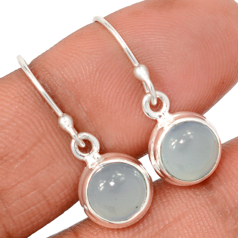 1.1" Aqua Chalcedony Earrings - AQCE183