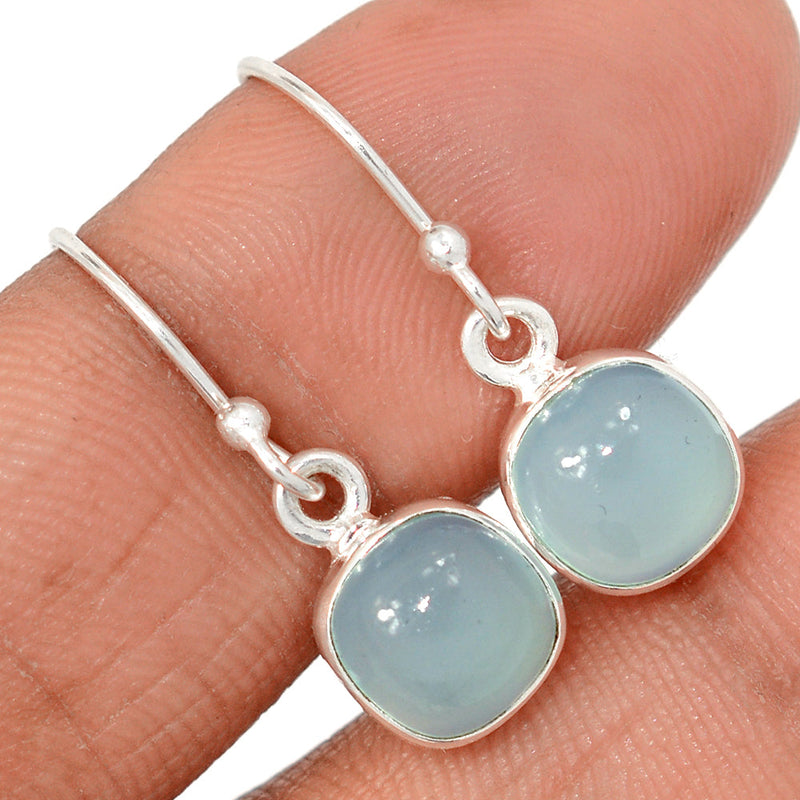 1.1" Aqua Chalcedony Earrings - AQCE184