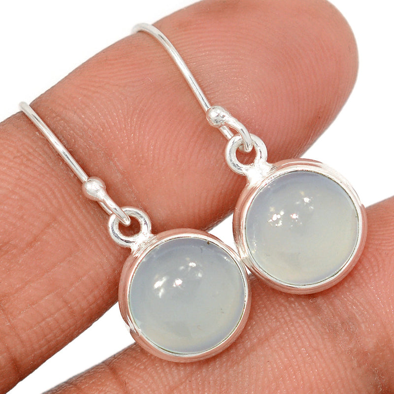 1.2" Aqua Chalcedony Earrings - AQCE185