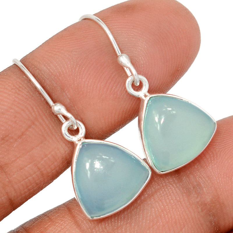 1.2" Aqua Chalcedony Earrings - AQCE187