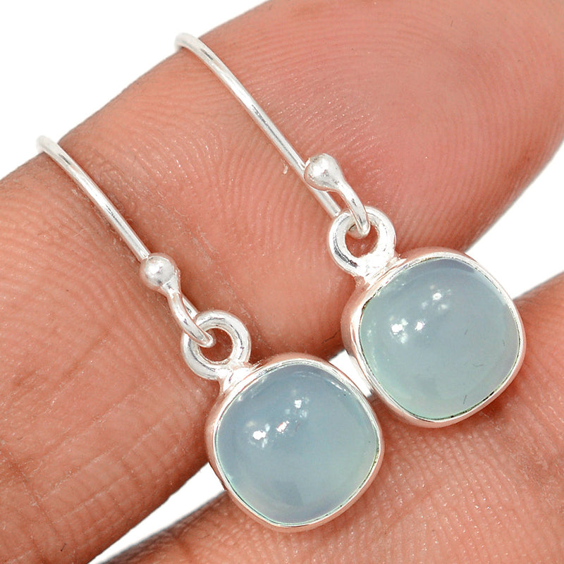 1.1" Aqua Chalcedony Earrings - AQCE188