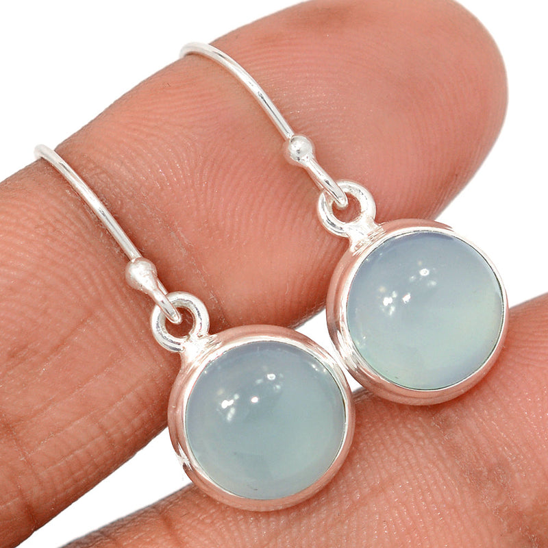 1.2" Aqua Chalcedony Earrings - AQCE189