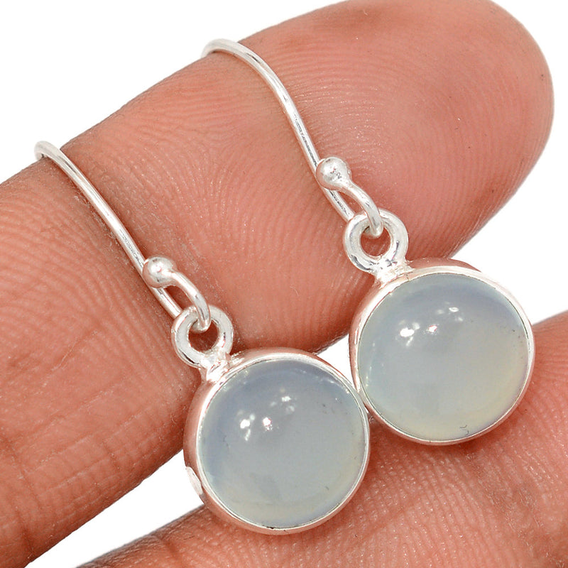 1.2" Aqua Chalcedony Earrings - AQCE190