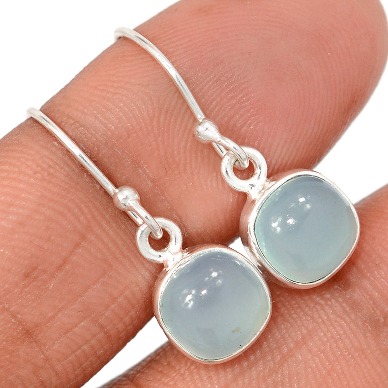 1.1" Aqua Chalcedony Earrings - AQCE191