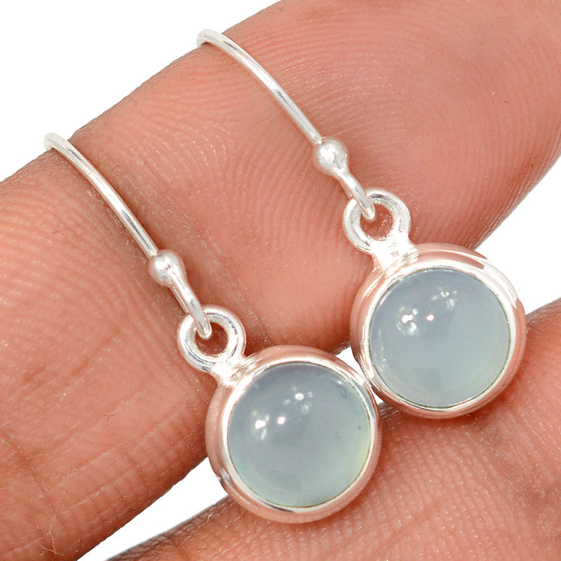 1.1" Aqua Chalcedony Earrings - AQCE192