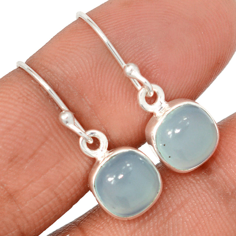 1.1" Aqua Chalcedony Earrings - AQCE193