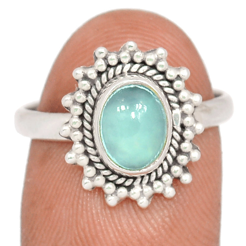 Small Filigree - Aqua Chalcedony Ring - AQCR991