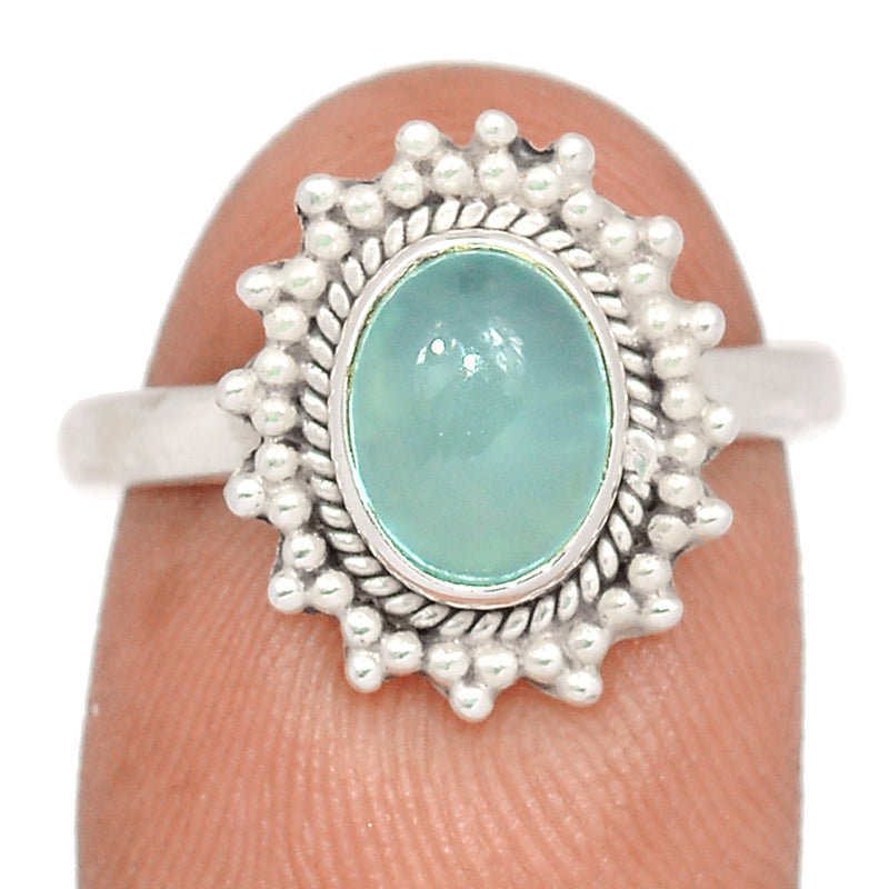 Small Filigree - Aqua Chalcedony Ring - AQCR992