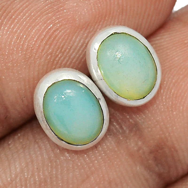 Aqua Chalcedony Studs - AQCS33