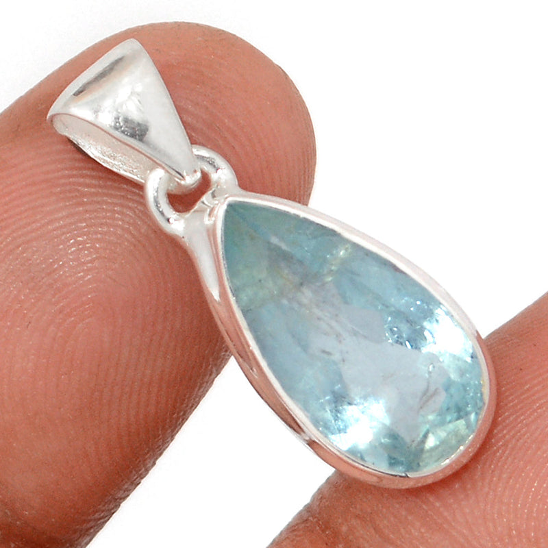 1" Aquamarine Faceted Pendants - AQFP1478
