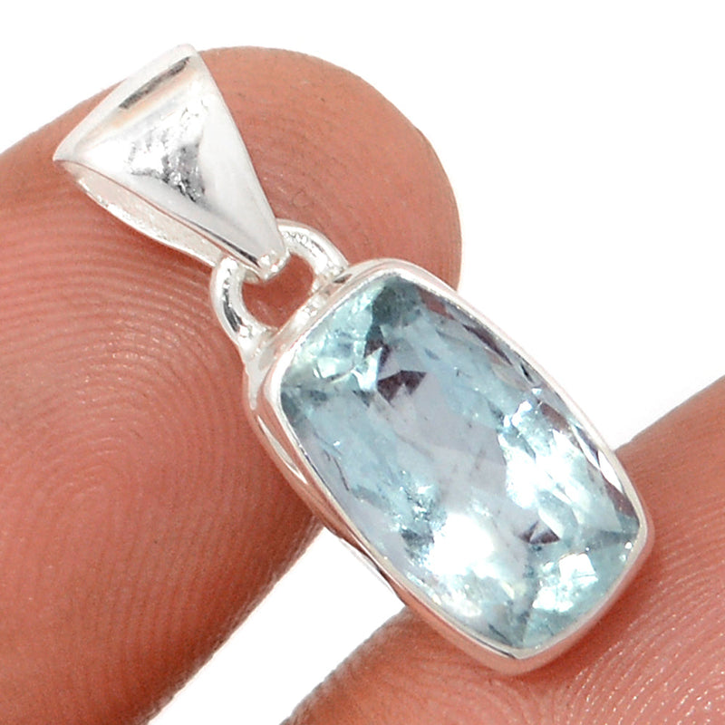 0.8" Aquamarine Faceted Pendants - AQFP1490