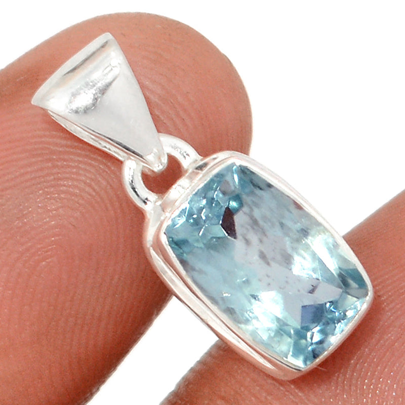 0.8" Aquamarine Faceted Pendants - AQFP1500
