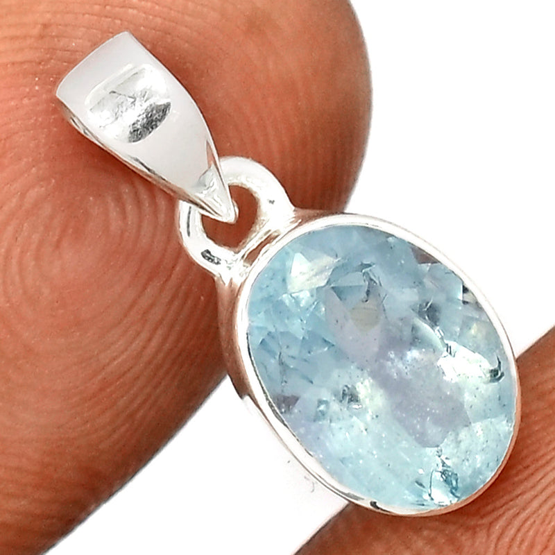 0.8" Aquamarine Faceted Pendants - AQFP1528