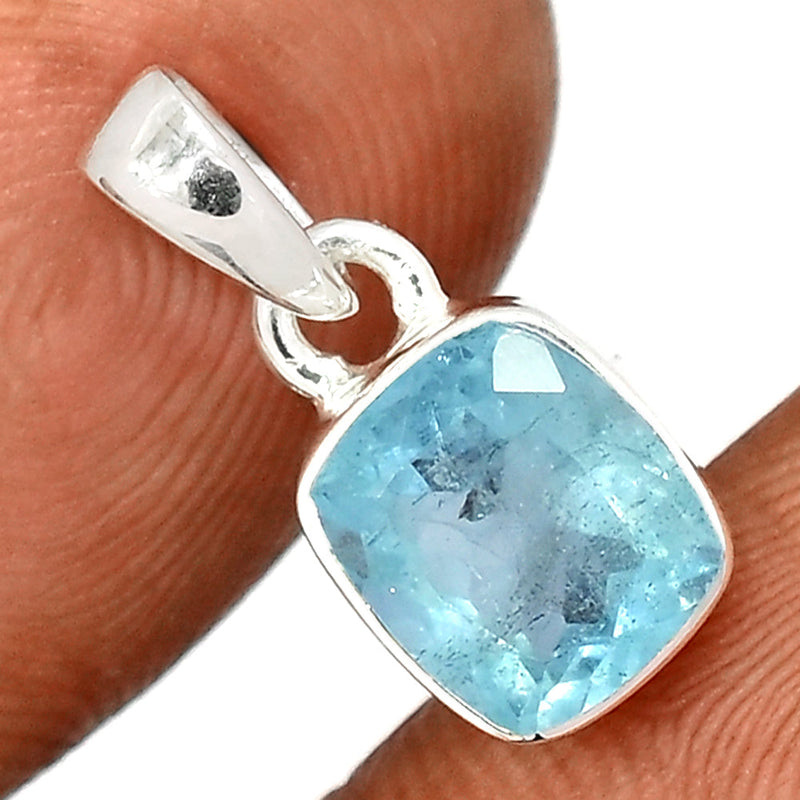 0.7" Aquamarine Faceted Pendants - AQFP1531