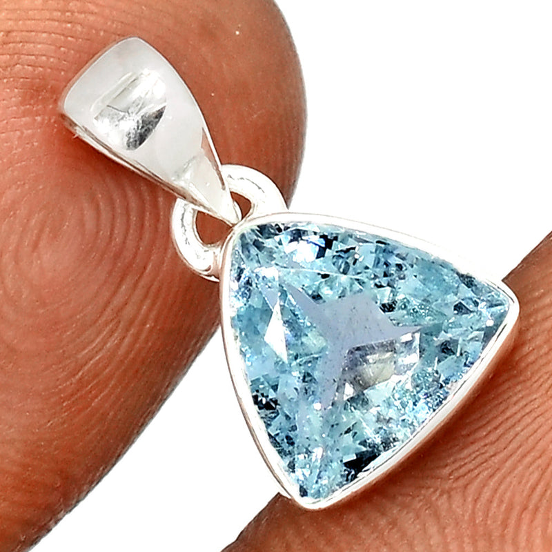0.7" Aquamarine Faceted Pendants - AQFP1532