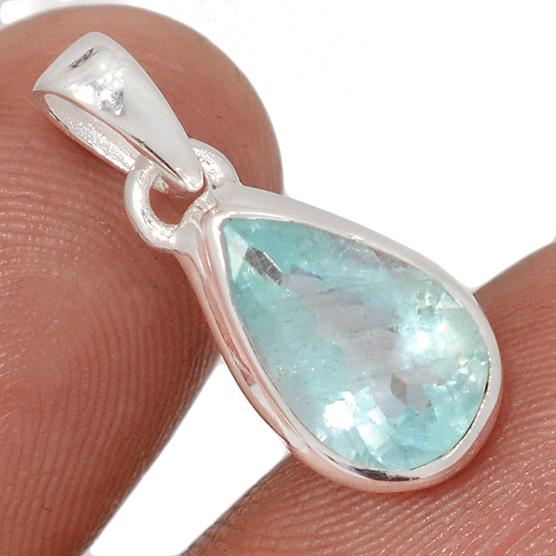 0.7" Aquamarine Faceted Pendants - AQFP1535