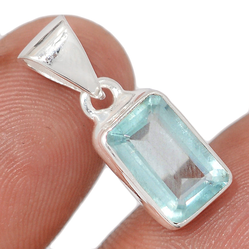 0.8" Aquamarine Faceted Pendants - AQFP1539