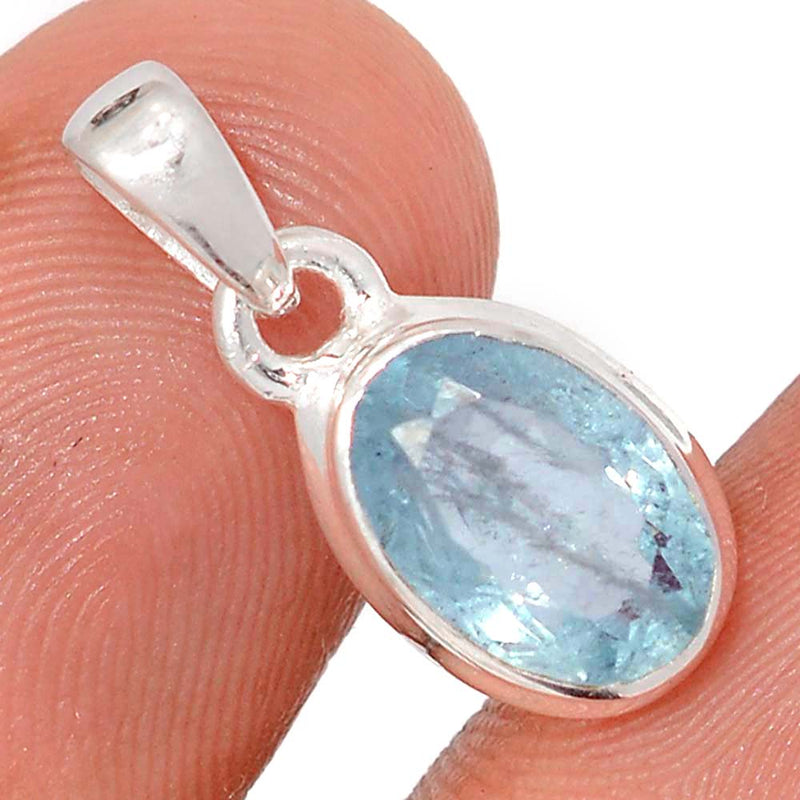 0.8" Aquamarine Faceted Pendants - AQFP1566