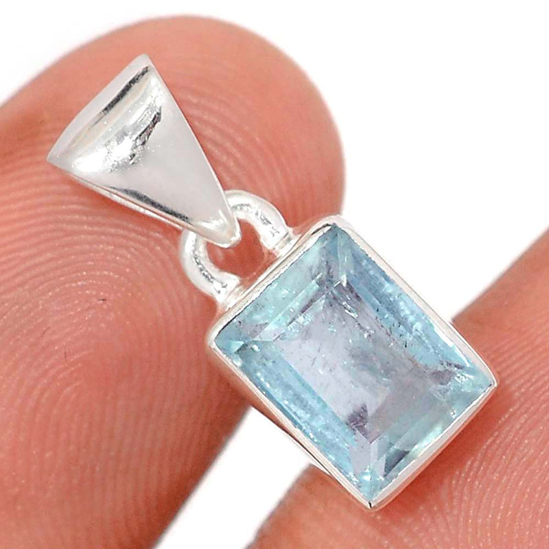 0.8" Aquamarine Faceted Pendants - AQFP1567