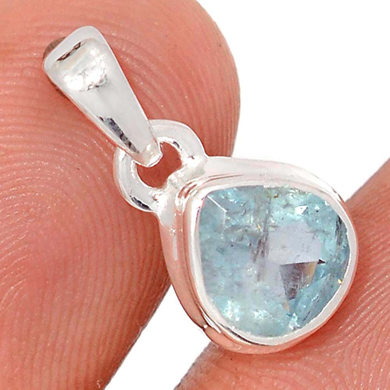 0.7" Aquamarine Faceted Pendants - AQFP1577