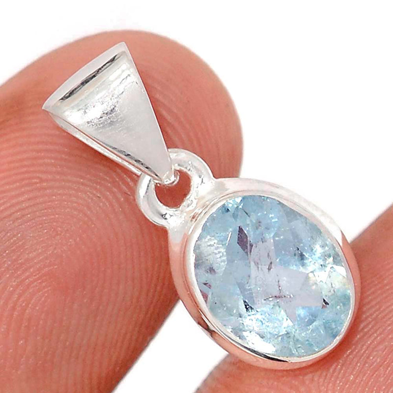 0.8" Aquamarine Faceted Pendants - AQFP1578