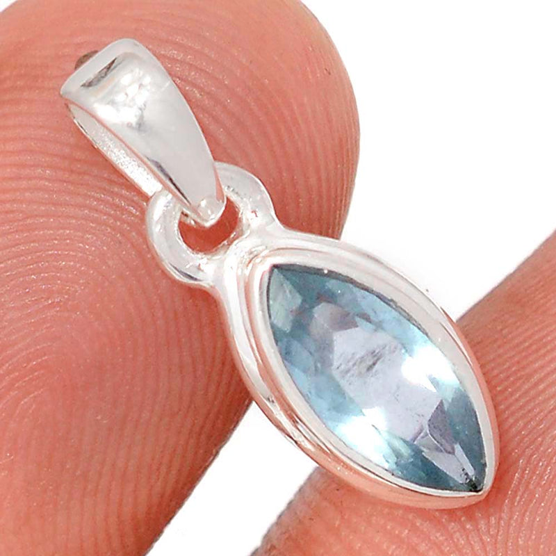 0.8" Aquamarine Faceted Pendants - AQFP1579