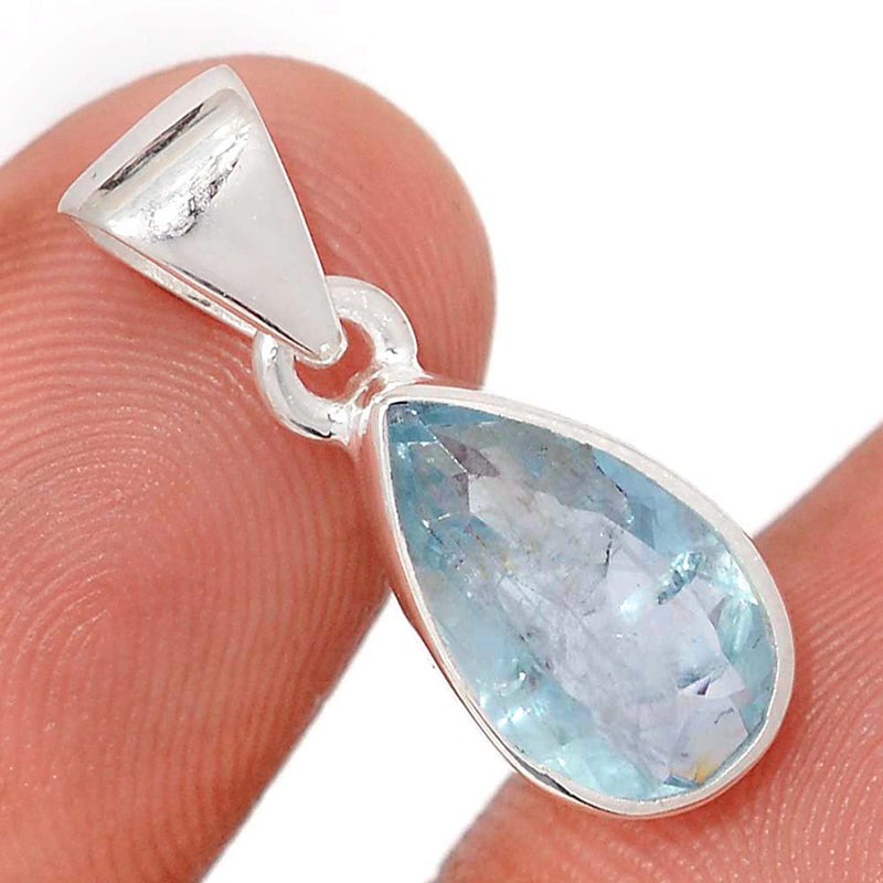 1" Aquamarine Faceted Pendants - AQFP1580
