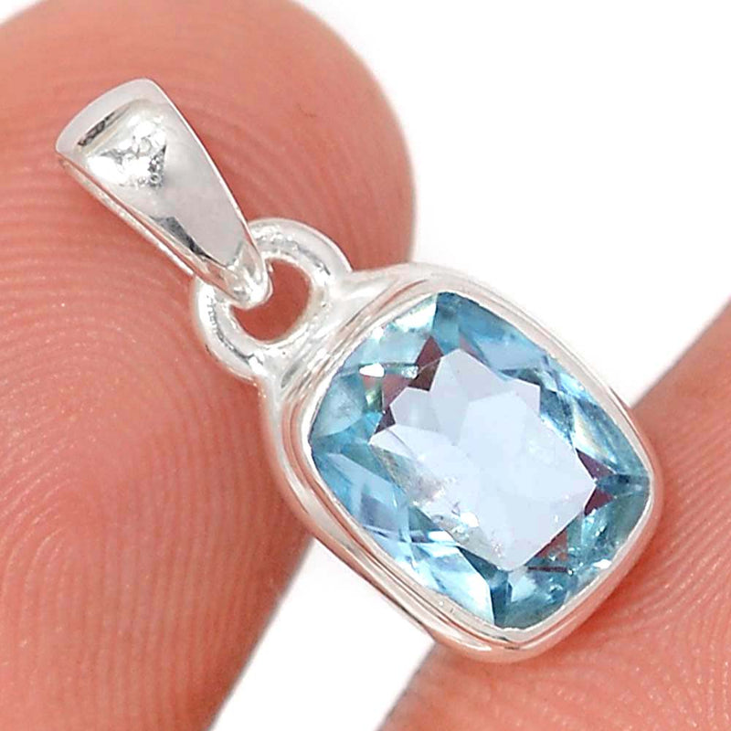 0.7" Aquamarine Faceted Pendants - AQFP1581