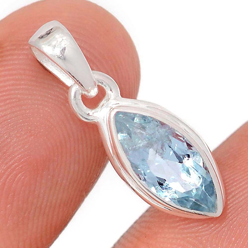 0.8" Aquamarine Faceted Pendants - AQFP1585