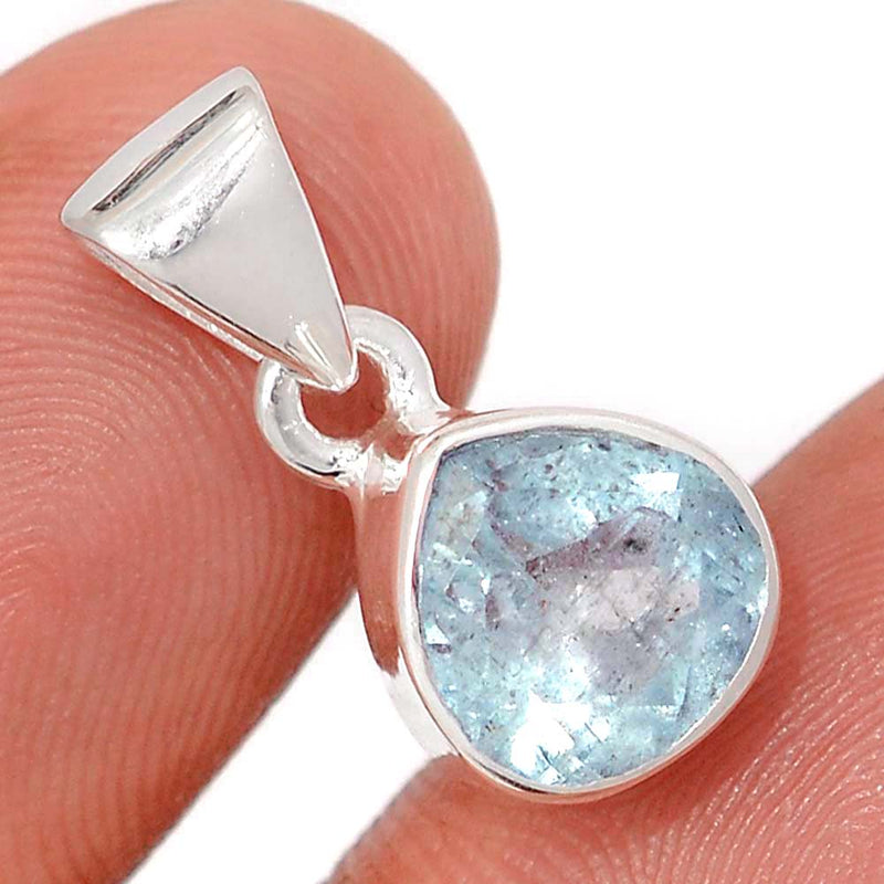 0.7" Aquamarine Faceted Pendants - AQFP1586
