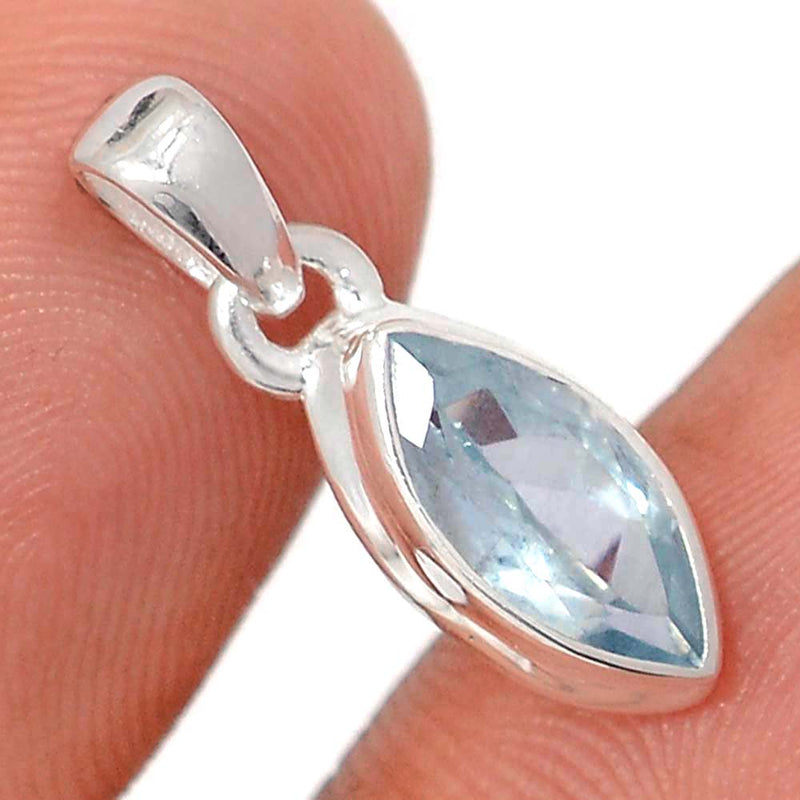 0.8" Aquamarine Faceted Pendants - AQFP1594