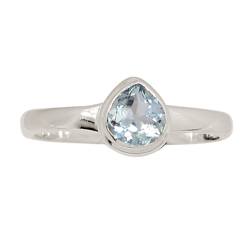 Aquamarine Faceted Ring - AQFR12