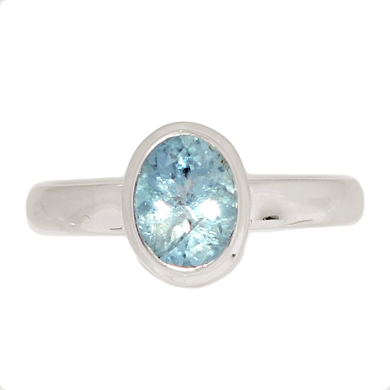 Aquamarine Faceted Ring - AQFR2076