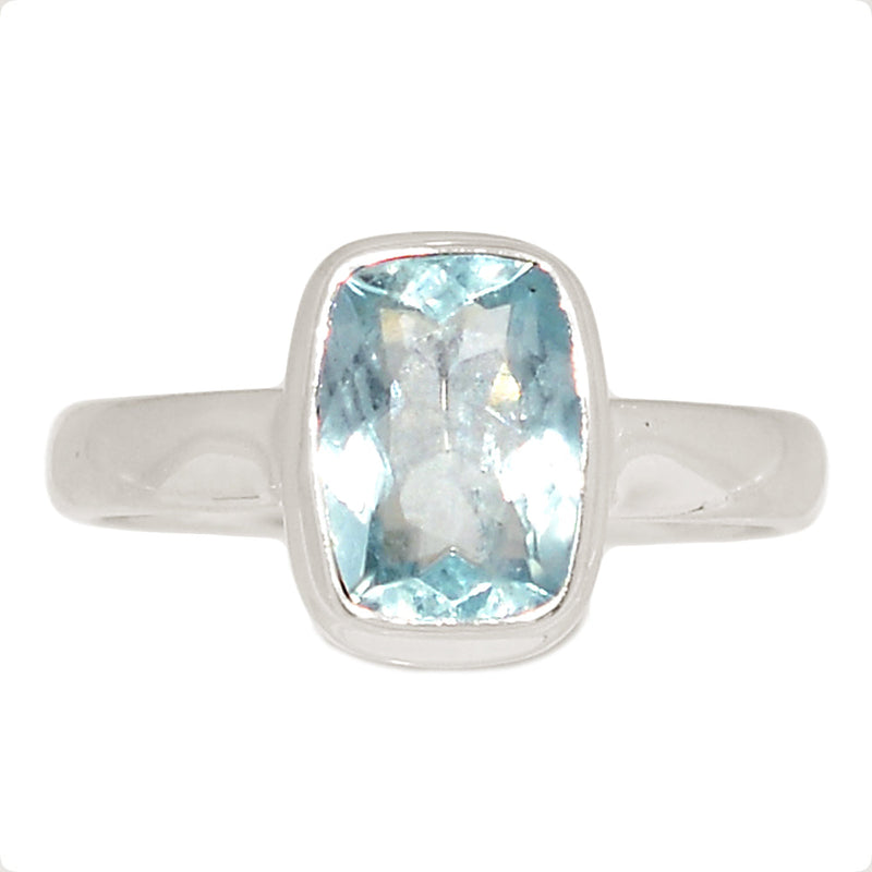 Aquamarine Faceted Ring - AQFR2085