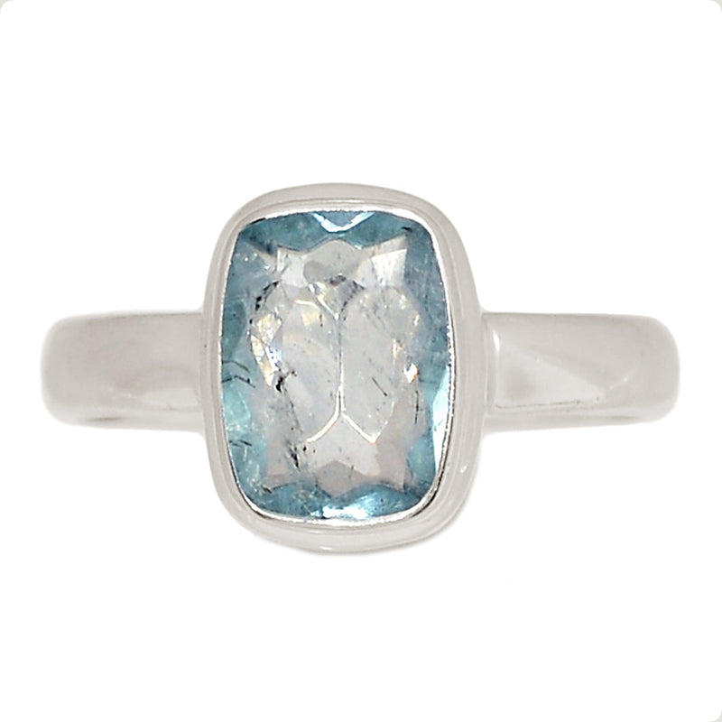 Aquamarine Faceted Ring - AQFR2097