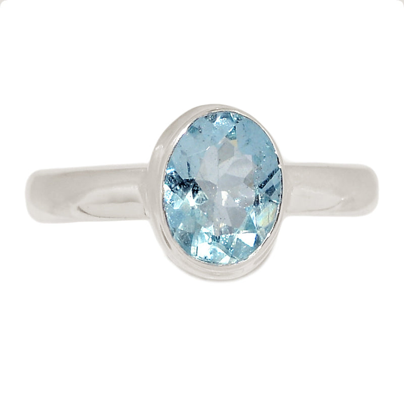 Aquamarine Faceted Ring - AQFR2115