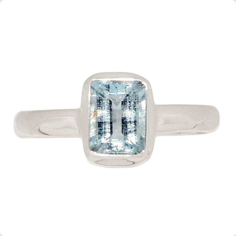 Aquamarine Faceted Ring - AQFR2116