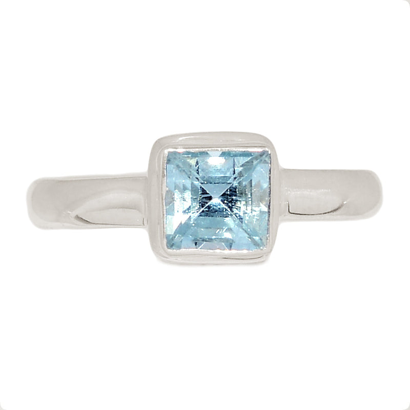 Aquamarine Faceted Ring - AQFR2117
