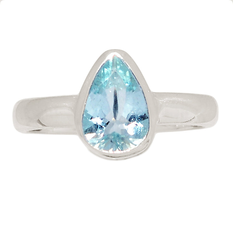 Aquamarine Faceted Ring - AQFR2119