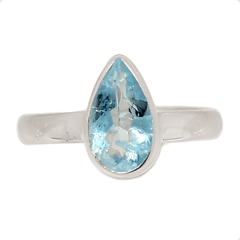 Aquamarine Faceted Ring - AQFR2127
