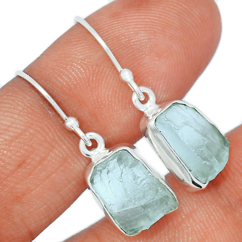 1.1" Aquamarine Rough Earrings - AQRE431