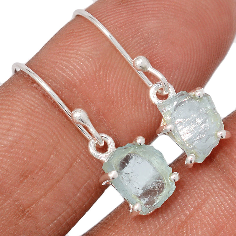 1" Claw - Aquamarine Rough Earrings - AQRE489