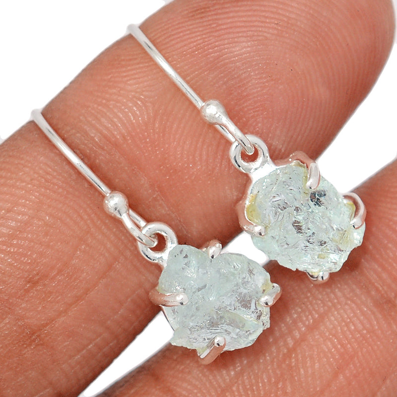 1" Claw - Aquamarine Rough Earrings - AQRE498