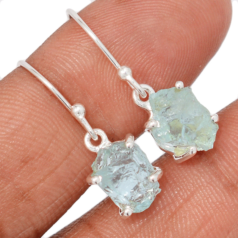 1" Claw - Aquamarine Rough Earrings - AQRE500