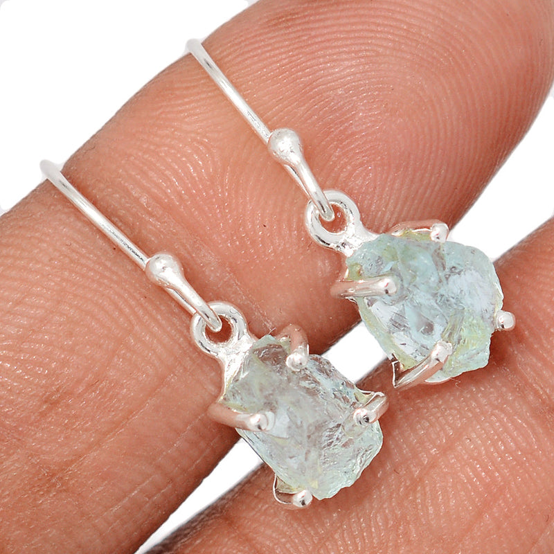 1" Claw - Aquamarine Rough Earrings - AQRE501