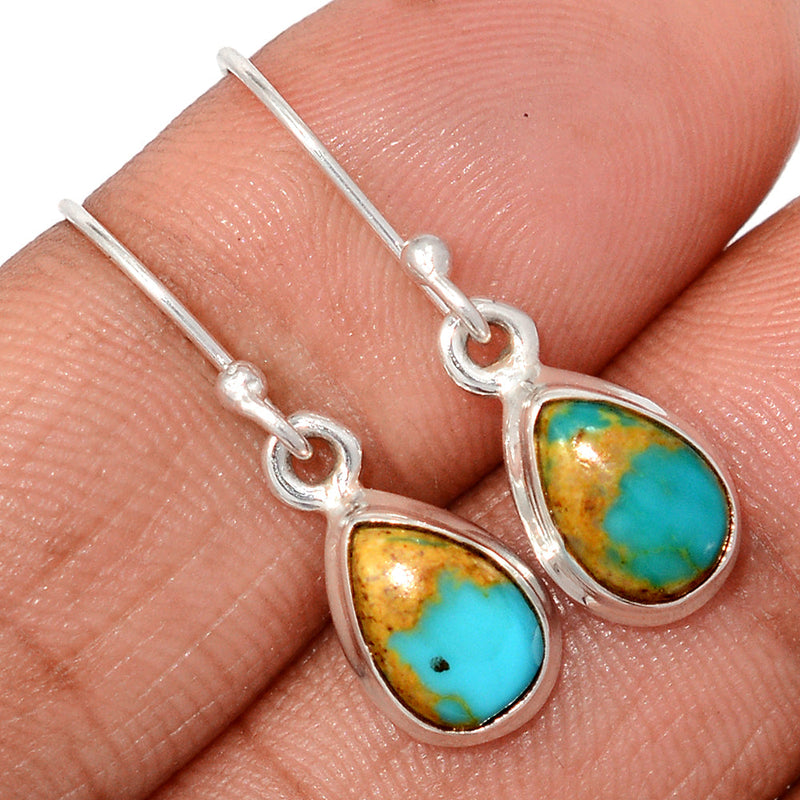 1.1" Number 8 Mine Turquoise Earrings - ATQE19